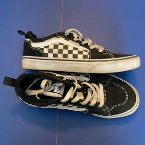 Vans Black w/ white black checkers